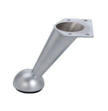 Rothley Satin Chrome Effect Furniture Leg – Adjustable Cabinet/Table Support