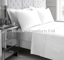 7' EMPEROR BED FLAT SHEET Hotel Quality 23 COLOURS (120" X 112")