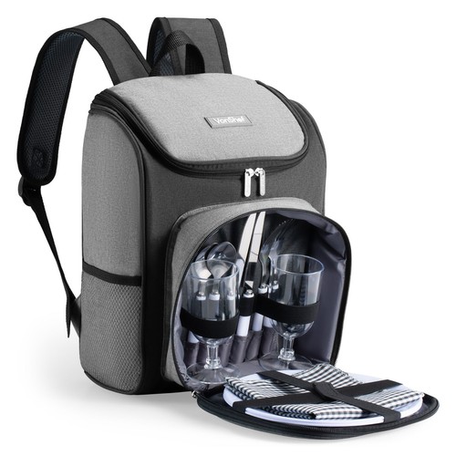Person picnic backpack grey - 2, backpack,
