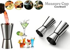 Double Single Shot Shorts Drink Spirit Measure Cup Cocktail 25/50ML Jigger Steel