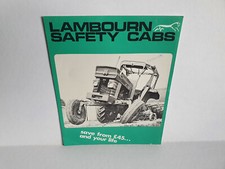 Lambourn safety cabs for farm tractors sales leaflet brochure 1 971