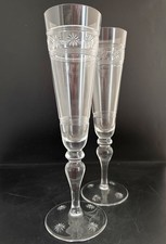 William Yeoward Jenkins Audrey Glass Champagne Flutes x2