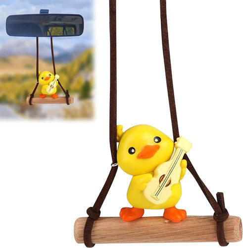 Swinging duck car hanging - swinging,