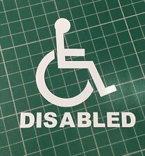 Disabled WHITE Vinyl Car