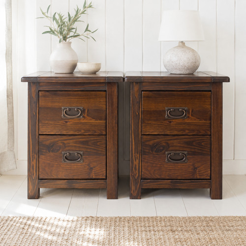 Pair boston drawer - of, 2-drawer