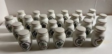 Vintage Set of 24 Gloria Vanderbilt Concepts Franklin Mint Porcelain Spice Jars