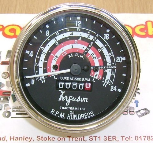 Rev counter clock mph - -,
