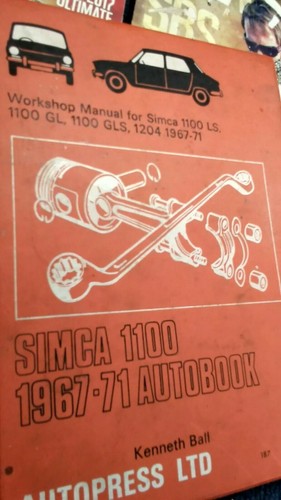Simca 1100 workshop manual - simca,