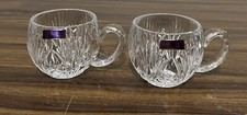 2 Waterford Marquis Cut Crystal Newberry Pattern Punch Cups