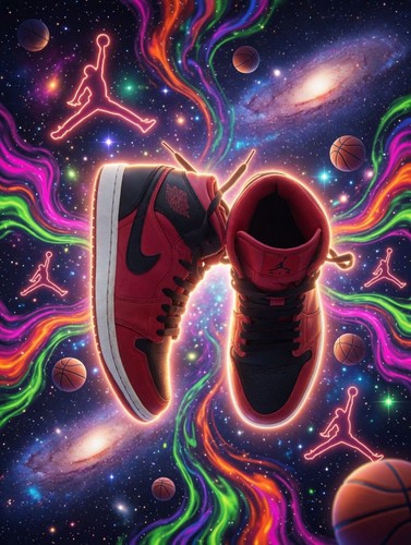 Nike air jordan mid - nike, bred