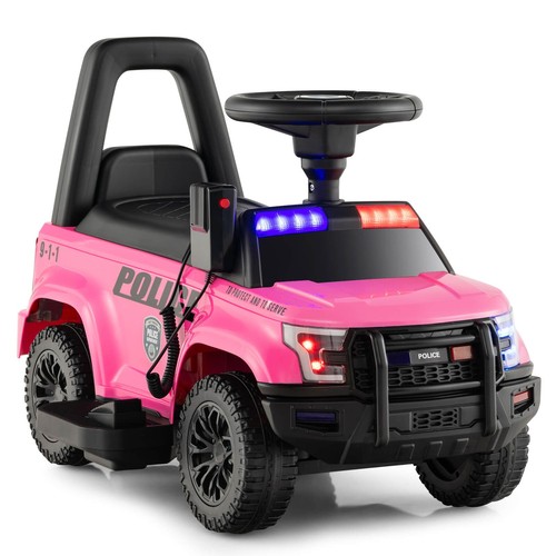 Kids ride police car - kids,