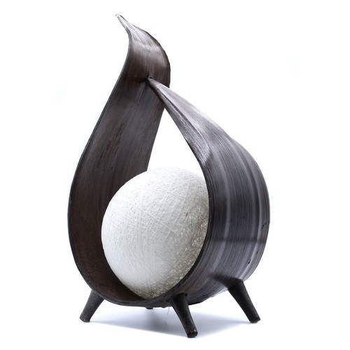 Natural coconut lamp - lamp,