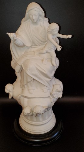 Large alabaster statue virgin - alabaster,
