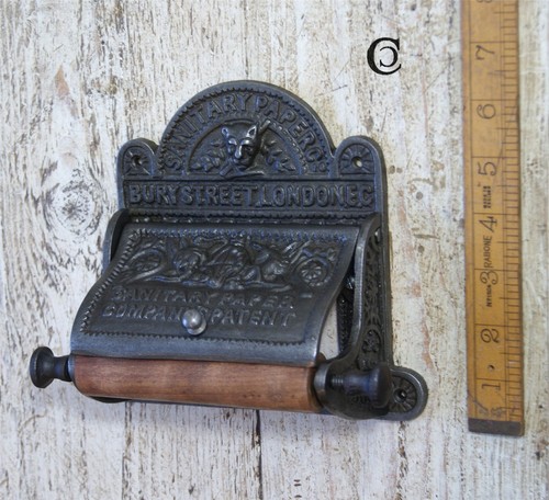 Antique iron toilet roll - antique,