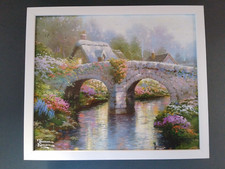  Thomas Kinkade 'Blossom Bridge'  print FRAMED