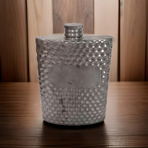 Vintage british pewter hip - pewter,