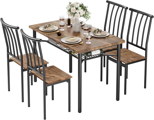 Farmhouse 5pcs dining table - 5pcs,