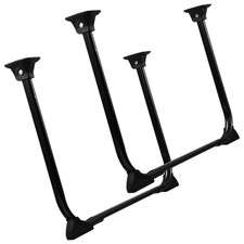 2Pcs Iron Table Legs U Shape Furniture Table Legs Heavy Duty Folding Table Legs