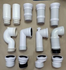 Viva  Pan Connector Toilet WC 4" (110mm) Offset,Flexible,Bend,Straight,