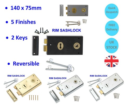 Rim sash lock narrow 140x - lock,