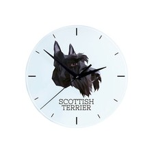 Scottish Terrier geometric clock Art-Dog
