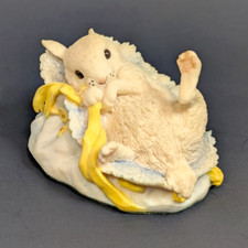 Aynsley MasterCraft Rabbit Bunny in Bag Hand Painted Figurine England Vintage