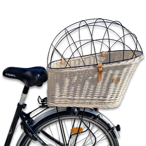Wicker dog trunk - bike, basket