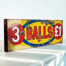Balls Fairground Game Sign