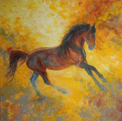 Horse original painting 100 - original, x