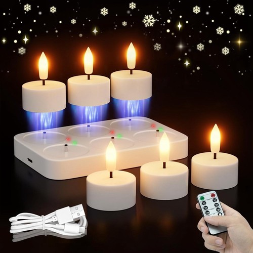 6pcs rechargeable flameless - rechargeable,