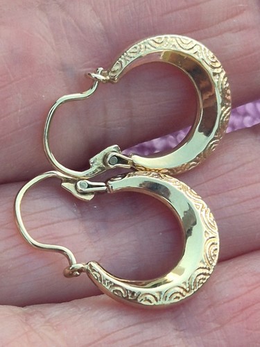 9ct 375 gold creole - gold,