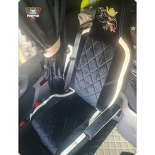 Seat covers SCANIA S/ R/ P/G series Full Alcantra Eco Leather stripe black