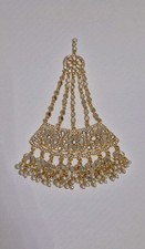 Kundun  Style Jumar Tikka For Pakistani Indian Wedding Bindiya Gold Plated