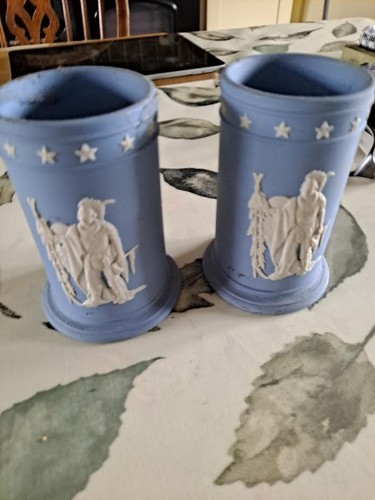 Two wedgewood jasperware spill