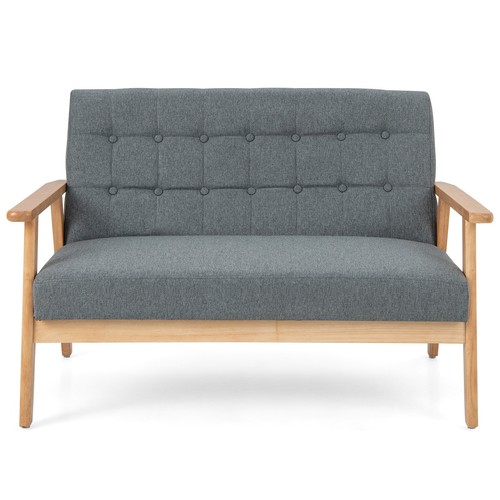 Costway linen loveseat sofa - linen,