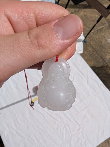 Small carved white jade - white,