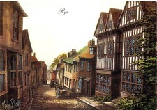 KEVIN PLATT PAINTINGS RYE TOPOGRAPHICAL POSTCARD UNUSED V GD MINT