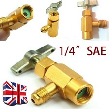 1/4" R134A Bottle Opener Adapter Air Conditioning Refrigerant Can Tap Valve UK