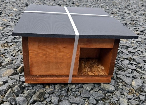 Small wooden hedgehog house - small,