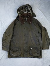 Barbour A150 Beaufort Wax Jacket Green Size C44 / 112cm XL 90s with Hood
