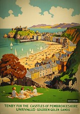 Tenby Holiday City Art Artwork