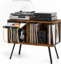 Flip-Top Record Player Stand