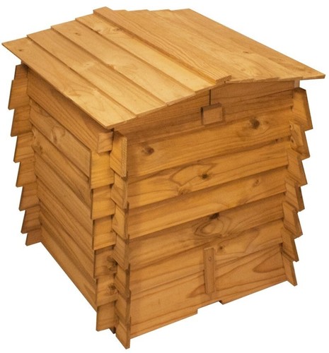 Beehive wooden compost bin - wooden,