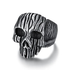 Men Stainless steel Rings Retro Punk Gothic Jewelry Hip Hop Bikers Skull Ring