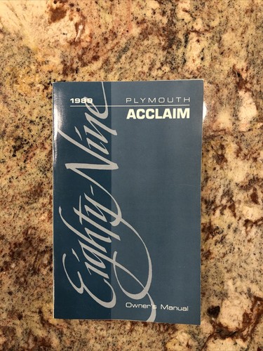 1989 plymouth acclaim owners - plymouth,