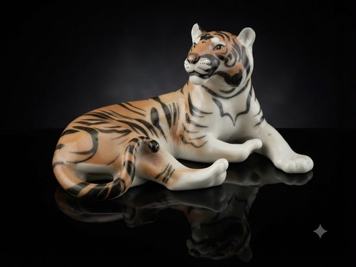 Ussr porcelain tiger large - ussr,