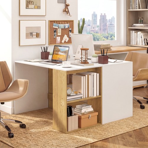 Modern wooden office desk 2 - wooden,