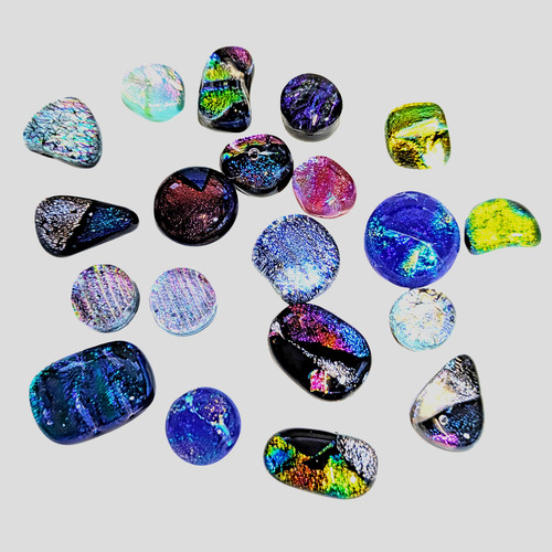 Dichroic glass mosaic pieces - dichroic,