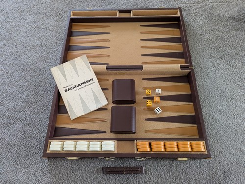 Vintage backgammon set made - vintage,