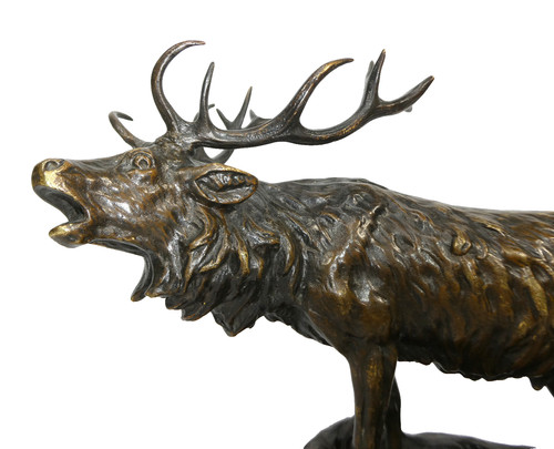 Hirsch vienna bronze inkwell - hirsch,